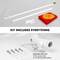 G128 Combo Pack: 6 Ft Tangle Free Spinning Flagpole (White) & Kyrgyzstan Flag 3x5 Ft Printed 150D Polyester, Brass Grommets (Flag Included) Aluminum Flag Pole